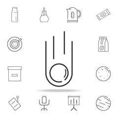 Poster - meteorite line icon. Detailed set of web icons and signs. Premium graphic design. One of the collection icons for websites, web design, mobile app