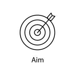 Poster - aim icon. Element of web icon with name for mobile concept and web apps. Detailed aim icon can be used for web and mobile. Premium icon