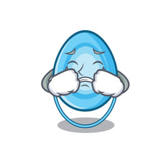 Sticker - Crying oxygen mask mascot cartoon