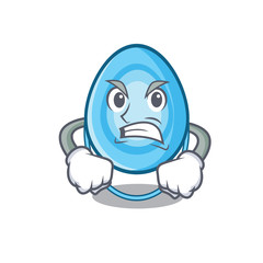 Poster - Angry oxygen mask mascot cartoon