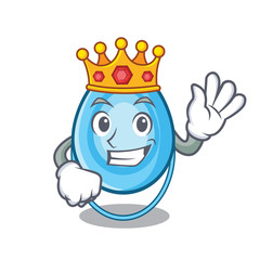 Wall Mural - King oxygen mask mascot cartoon