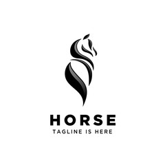 Sticker - horse back, ass view back side horse logo