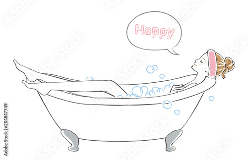 入浴中の女性 ヘアバンド Buy This Stock Vector And Explore Similar Vectors At Adobe Stock Adobe Stock