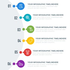 Poster - Flat charts, bookmarks, education infographic timeline template with 7 options for presentations, advertising, annual reports