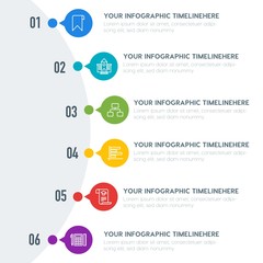 Poster - Flat charts, bookmarks, education infographic timeline template with 7 options for presentations, advertising, annual reports