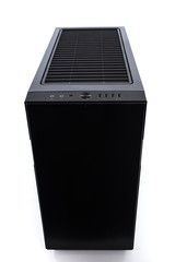 Poster - Computer box with hardware Game console behind white background