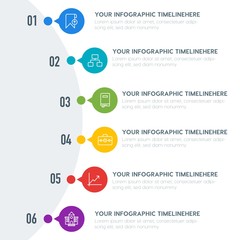 Poster - Flat charts, bookmarks, education infographic timeline template with 7 options for presentations, advertising, annual reports