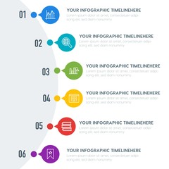Poster - Flat charts, bookmarks, education infographic timeline template with 7 options for presentations, advertising, annual reports