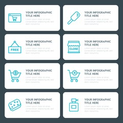 Poster - Flat shopping, beauty and cosmetics infographic timeline template for presentations, advertising, annual reports