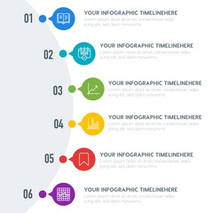 Poster - Flat charts, bookmarks, education infographic timeline template with 7 options for presentations, advertising, annual reports