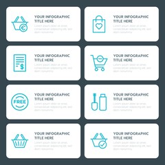 Poster - Flat shopping, beauty and cosmetics infographic timeline template for presentations, advertising, annual reports