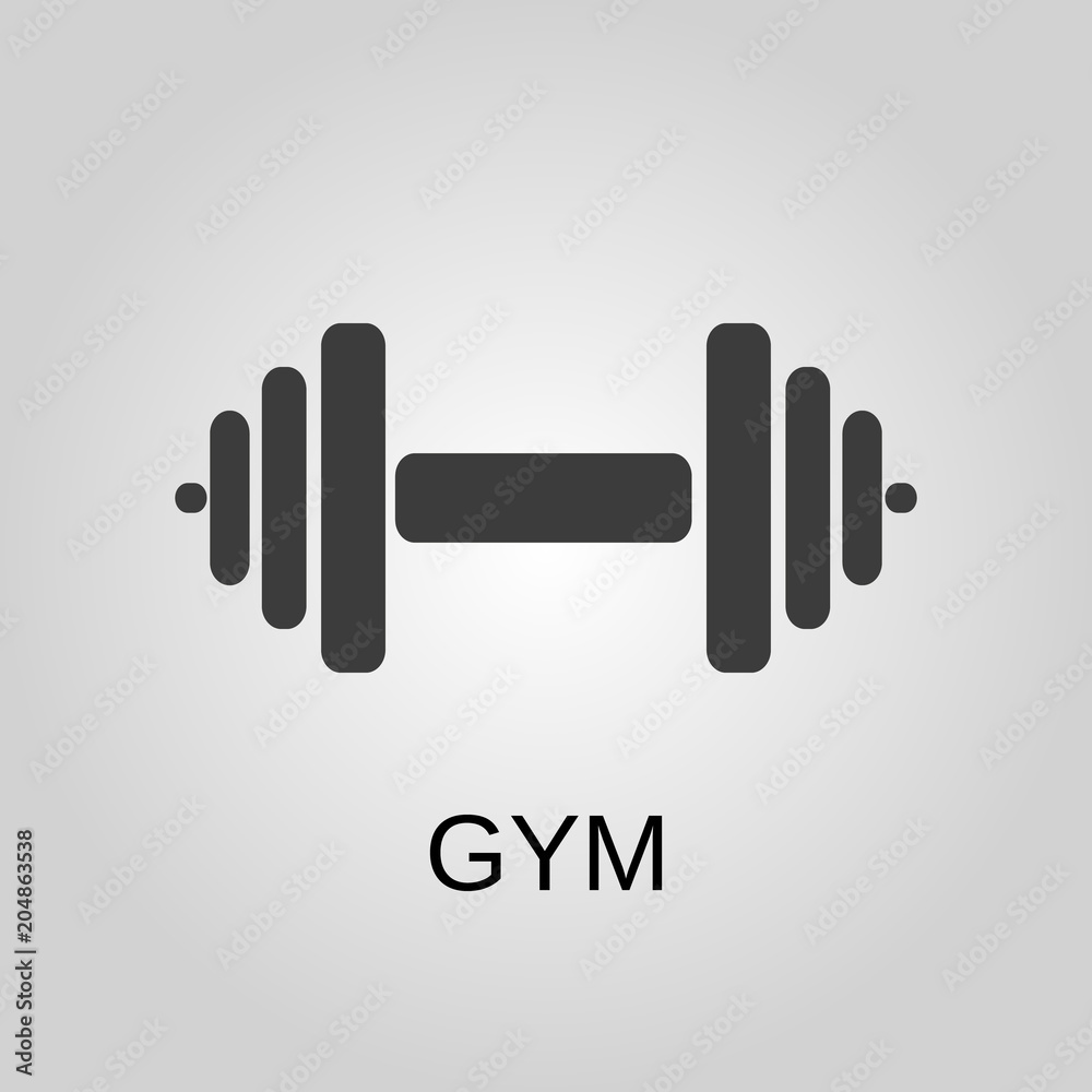 Gym icon. Gym symbol. Flat design. Stock - Vector illustration Stock Vector  | Adobe Stock, image size:1000x1000