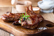 Roasted veal chops with herbs