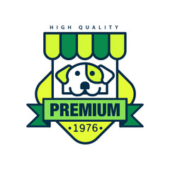 Sticker - Premium high quality since 1976 logo template design, green badge for company identity