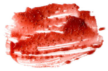 Sticker - Raspberry jam spread isolated over white background