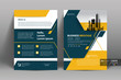 Abstract vector modern flyers brochure / annual report /design templates / stationery wit yellow and gray geometric  background in size a4