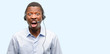 © Krakenimages.com - Black man consultant of call center stressful, terrified in panic, shouting exasperated and frustrated. Unpleasant gesture. Annoying work drives me crazy