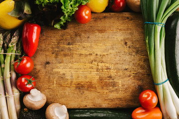 Wall Mural - Cutting board and vegetables