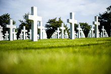 American Cemetery In Omaha Beach, Normandy, France.