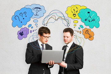 Poster - teamwork and technology concept