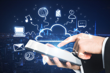 Poster - Hands using touchpad with interface