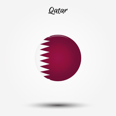 Wall Mural - Flag of Qatar icon