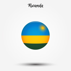 Wall Mural - Flag of Rwanda icon