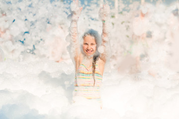 Wall Mural - Foam Party on the beach.