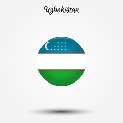 Wall Mural - Flag of Uzbekistan icon