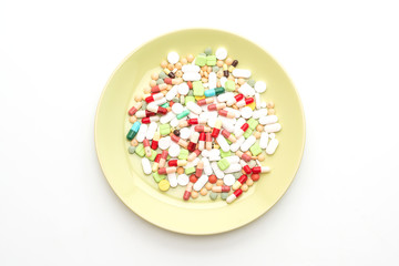 Wall Mural - pills ,drugs ,pharmacy ,medicine or medical on plate