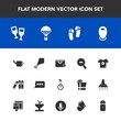 © Amid - Modern, simple vector icon set with bag, map, joy, baby, circus, file, drink, kite, parachute, summer, alcohol, sky, glass, message, red, location, pepper, chat, can, sale, web, speech, bike icons