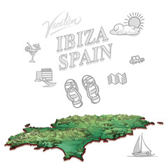 Canvas Print - Ibiza, Spain, travel marketing cover