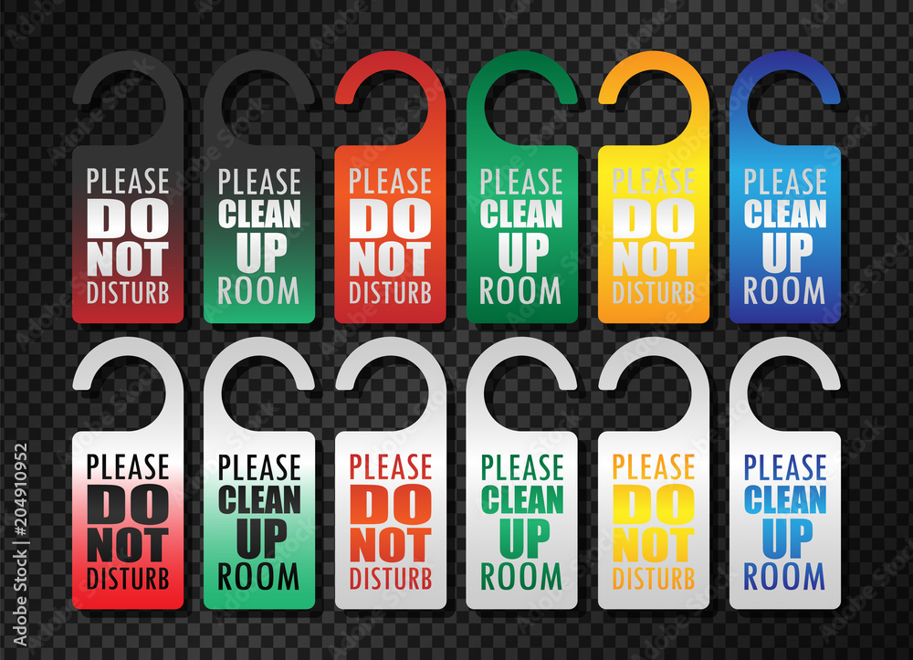Hotel Door Hanger Tags Please Do Not Disturb Please Make