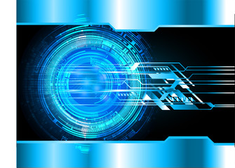 binary circuit board future technology, blue eye cyber security concept background, abstract hi speed digital internet.motion move blur. pixel vector