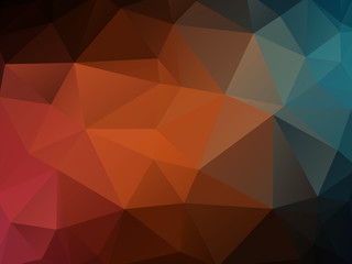 Sticker - dark color polygonal texture background