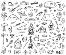 Set Of Forest Camping Icons