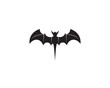 Bat black logo template white background icons app