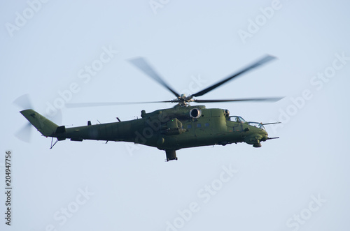 Mi24 helicopter on the sky Poster Mural XXL