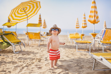 Little boy on the beach.