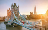 Fototapeta Londyn - The london Tower bridge at sunrise