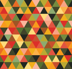 Seamless abstract colorful triangle geometrical background. Endless pattern. Vector illustration.