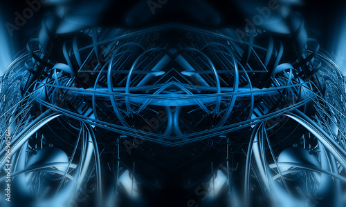 Cuadros en Lienzo 3D rendering of digital technology background