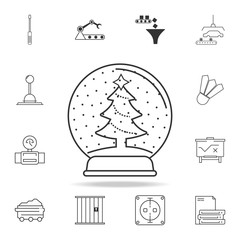 Poster - Christmas ball with a Christmas tree icon. Detailed set of web icons and signs. Premium graphic design. One of the collection icons for websites, web design, mobile app