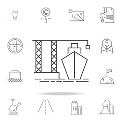 Poster - ship loading icon. Detailed set of web icons and signs. Premium graphic design. One of the collection icons for websites, web design, mobile app