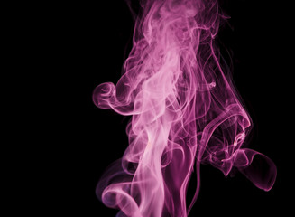 Purple smoke on black background