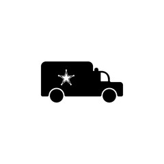 Poster - police truck icon. Element of police for mobile concept and web apps. Detailed police truck icon can be used for web and mobile. Premium icon