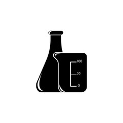 Poster - flask and measuring cup icon. Element of science for mobile concept and web apps. Detailed flask and measuring cup icon can be used for web and mobile. Premium icon