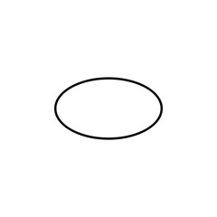 Poster - oval icon. Element of geometric figure for mobile concept and web apps. Thin line oval icon can be used for web and mobile