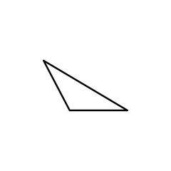 Poster - isosceles triangle icon. Element of geometric figure for mobile concept and web apps. Thin line isosceles triangle icon can be used for web and mobile
