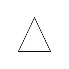 Poster - isosceles triangle icon. Element of geometric figure for mobile concept and web apps. Thin line isosceles triangle icon can be used for web and mobile